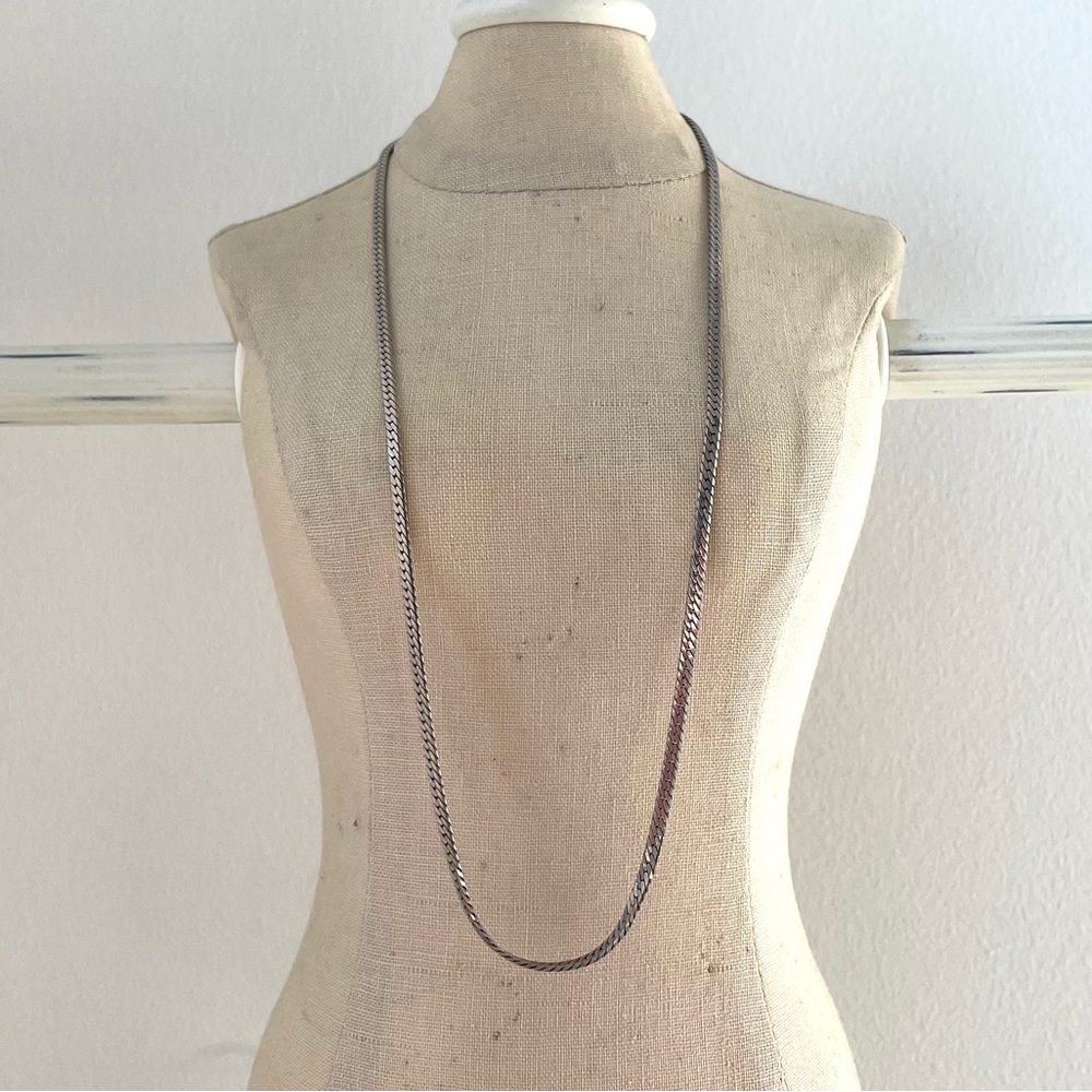 Vintage Sterling Silver Herringbone Chain 18 inches